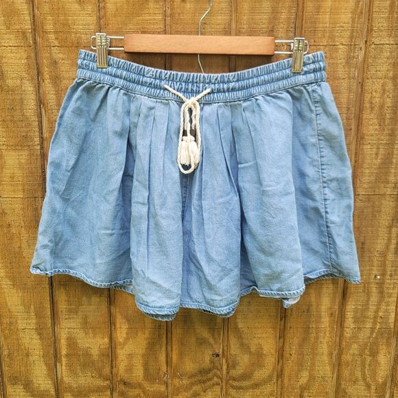 Gap Denim Chambray Flowy Wide Leg Shorts Womens Size S - Picture 9 of 9